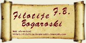 Filotije Bogaroški vizit kartica
